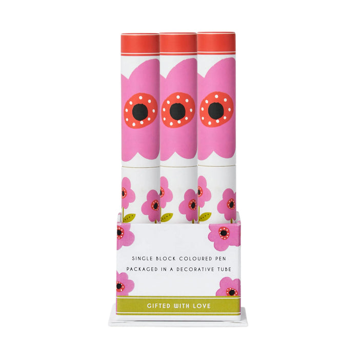Belly Button Mauve Flower Single Pen
