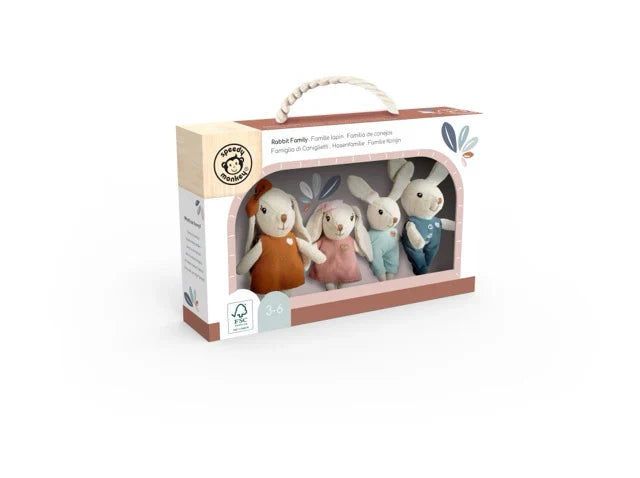 BTL Speedy Monkey Flowers Cottage Doll House Rabbit Family