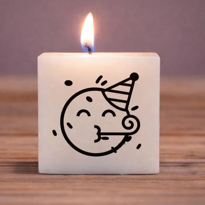 "Party Face" Symbol Candle