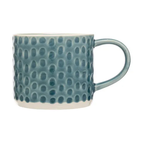 Siip Embossed Green Circle Mug