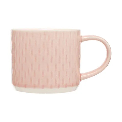 Siip Embossed Pink Teardrop Mug