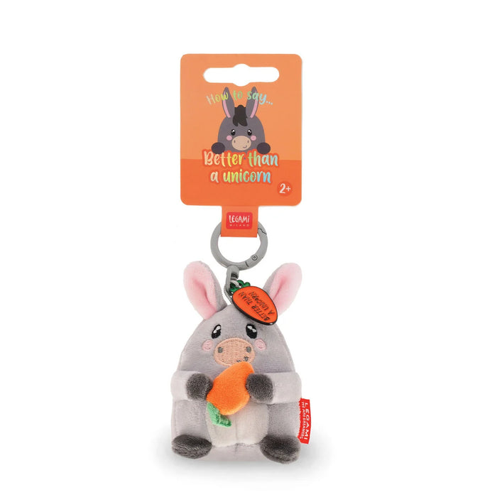 Legami Plush Key Ring - Tiny Super Soft! - Donkey