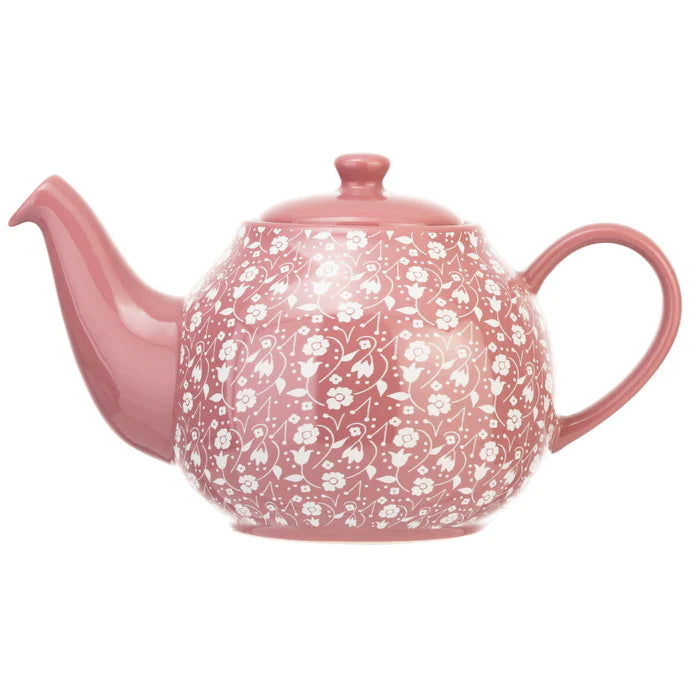 Siip Ditsy Floral Pink 6 Cup Stoneware Teapot