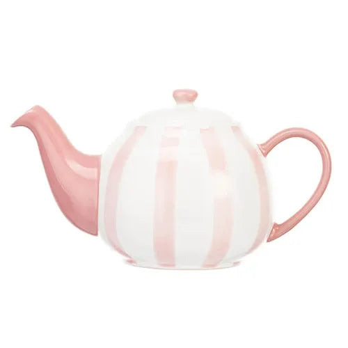 Siip Wide Vertical Stripe Pink 2 Cup Teapot