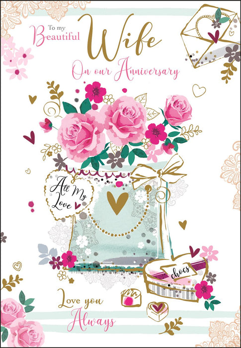 Jonny Javelin 'To My Beautiful Wife' Anniversary Card