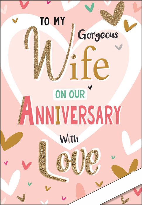 Jonny Javelin 'To My Gorgeous  Wife' Anniversary Card