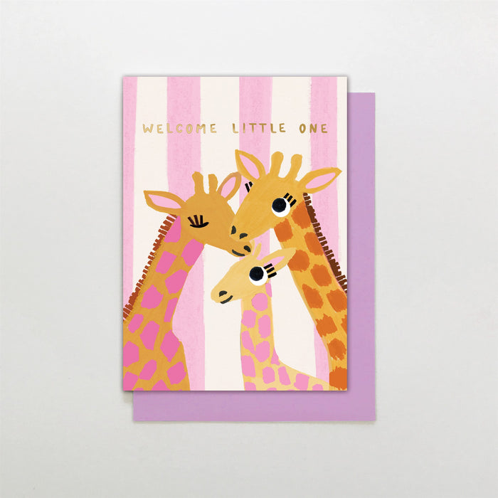 Stop the Clock Welcome Little One Pink Card