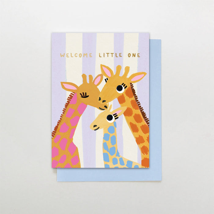 Stop the Clock Welcome Little One Blue Card