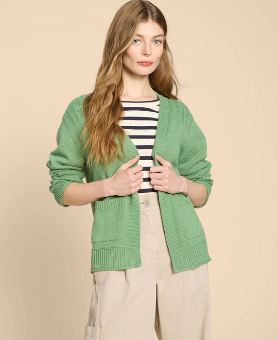 White Stuff Women's Mid Green Tula Cardi