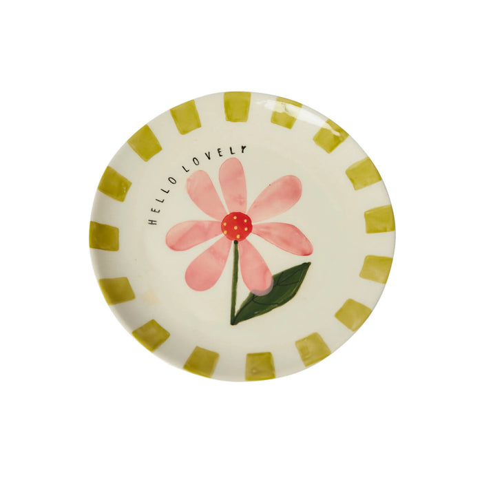 Belly Button Olive Stoneware Plate