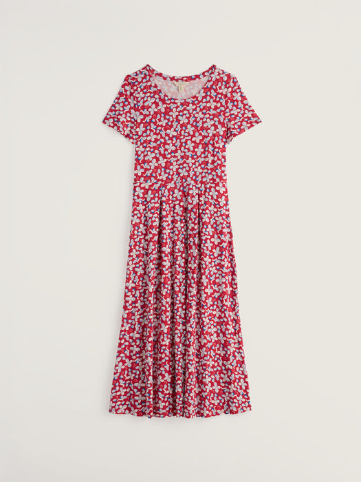 Seasalt Women's Veronica Midi Dress In Posy Press Boat Red