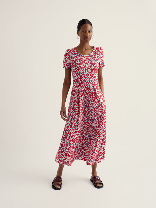 Seasalt Women's Veronica Midi Dress In Posy Press Boat Red