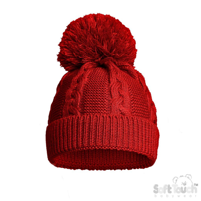 Elizabeth Anne Red "Zero" Cable Hat