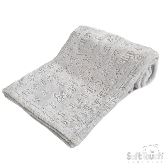 Soft Touch Grey "Alphabet" Embossed Wrap