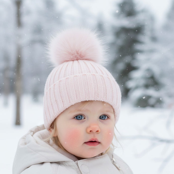 Elizabeth Anne Pink Elegance Ribbed Hat with Glitter