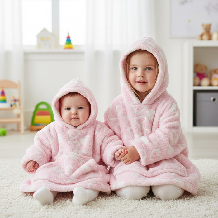 Soft Touch Pink Heart Fleece Baby Hoodie