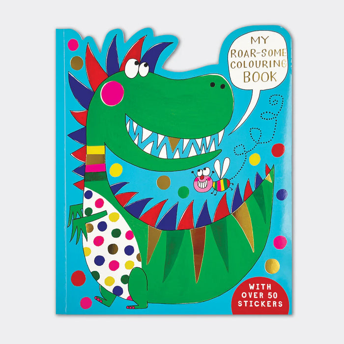 Rachel Ellen Roar-Some Dinosaur Die-Cut Colouring Book With Stickers