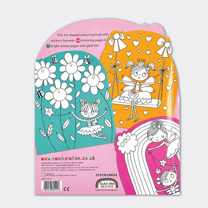Rachel Ellen Fairy Die-Cut Colouring Book With Stickers