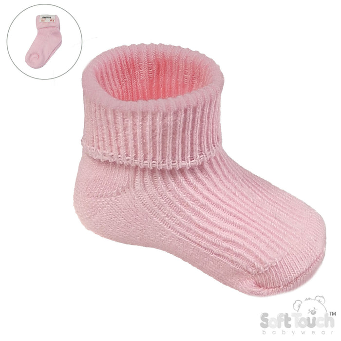 Elizabeth Anne Pink Turn-Over Socks