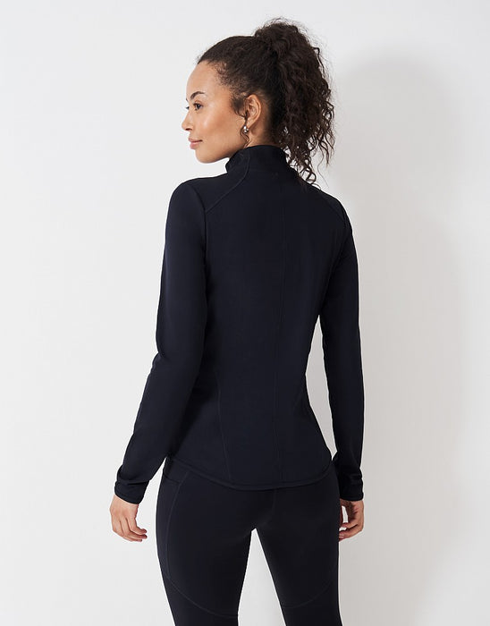 Crew Clothing Women's Activewear Half Zip Top in Navy
