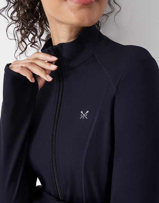 Crew Clothing Women's Activewear Zip Through Jacket In Navy
