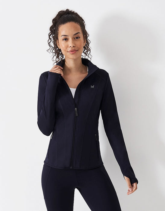 Crew Clothing Women's Activewear Zip Through Jacket In Navy