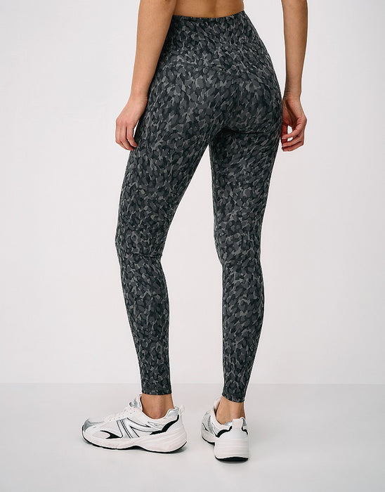 Crew Clothing High Waisted Full Length Leggings in Black Print