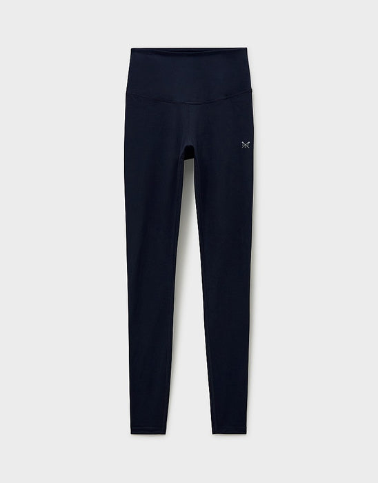 Crew Clothing High Waisted Full Length Leggings in Navy
