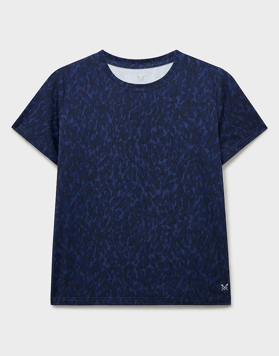 Crew Clothing Women's Relaxed Studio Tee In Navy Print