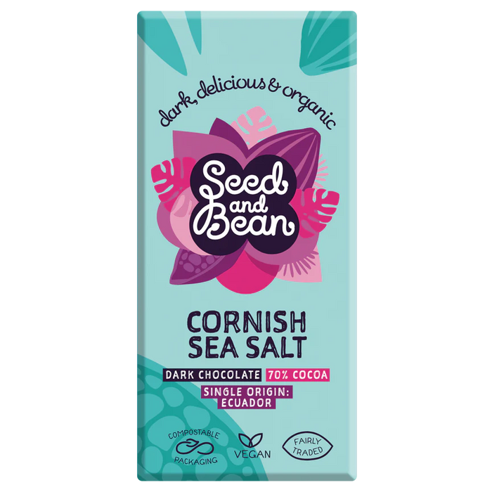 Seed & Bean Cornish Sea Salt Dark Chocolate Bar