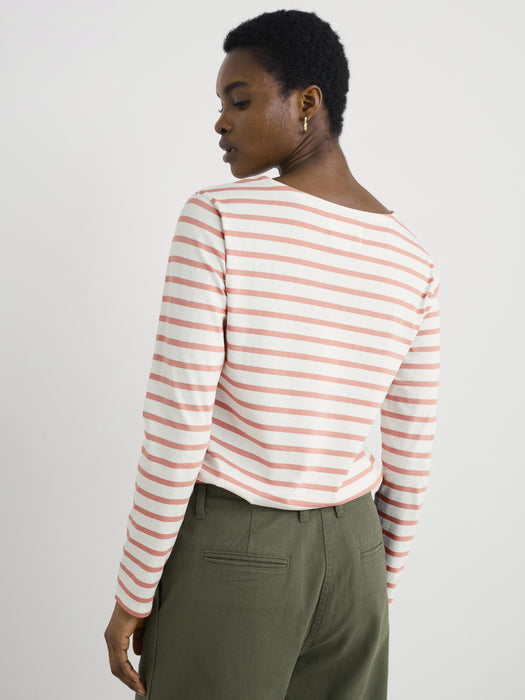 Seasalt Women's Sailor Shirt In Breton Dusty Rose
