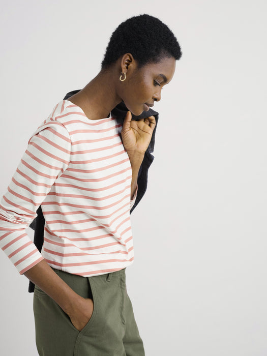 Seasalt Women's Sailor Shirt In Breton Dusty Rose