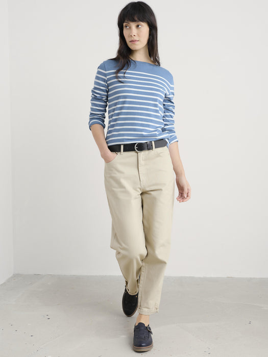 Seasalt Women's Sailor Shirt In Falmouth Breton Horizon Chalk