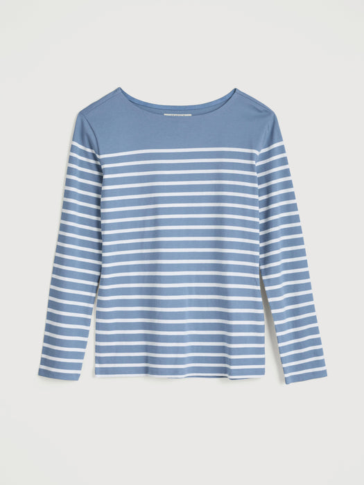 Seasalt Women's Sailor Shirt In Falmouth Breton Horizon Chalk