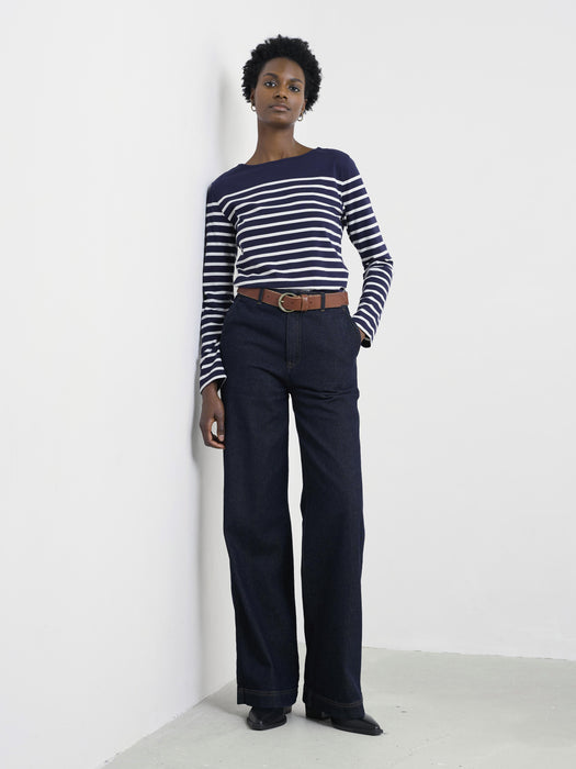 Seasalt Women's Sailor Shirt In Falmouth Breton Maritime Chalk