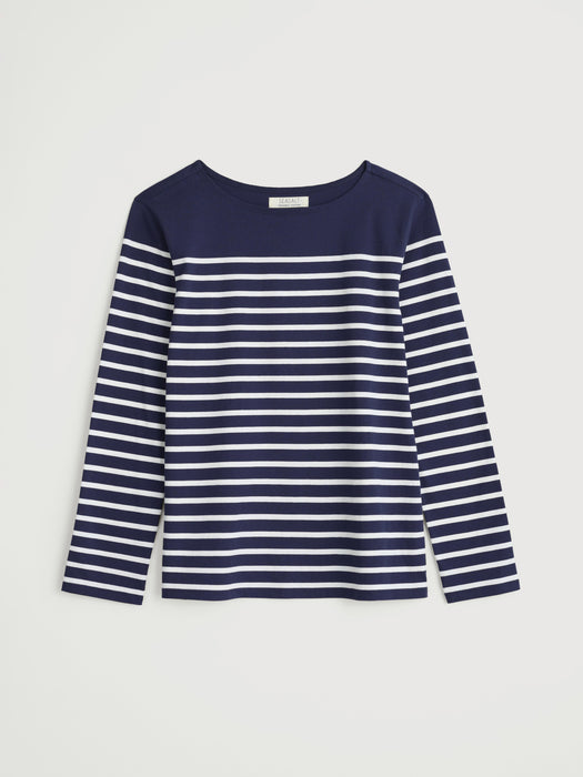 Seasalt Women's Sailor Shirt In Falmouth Breton Maritime Chalk