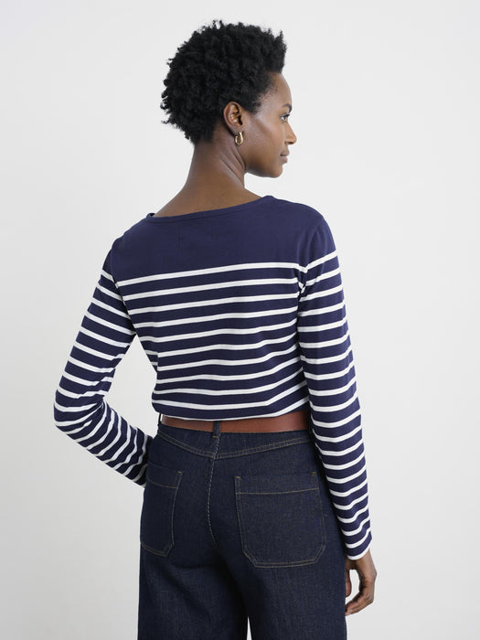 Seasalt Women's Sailor Shirt In Falmouth Breton Maritime Chalk