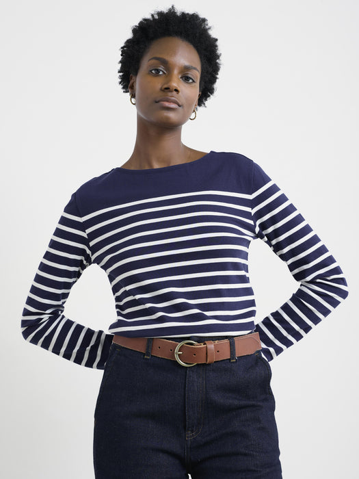 Seasalt Women's Sailor Shirt In Falmouth Breton Maritime Chalk