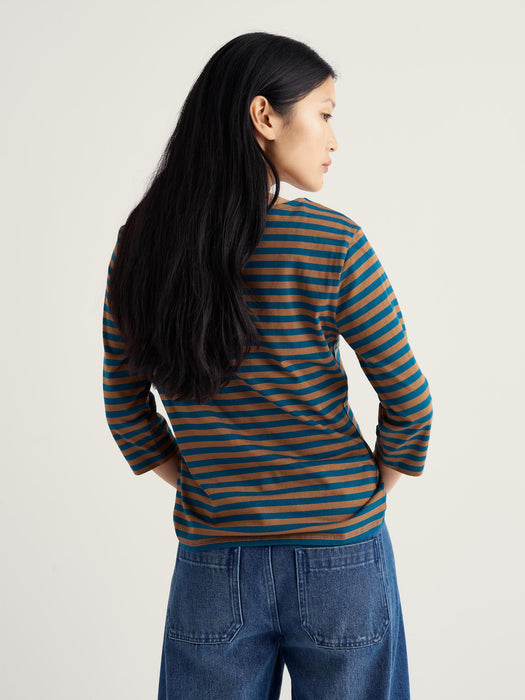 Seasalt Women's Sailor Top In Mini Cornish Toffee