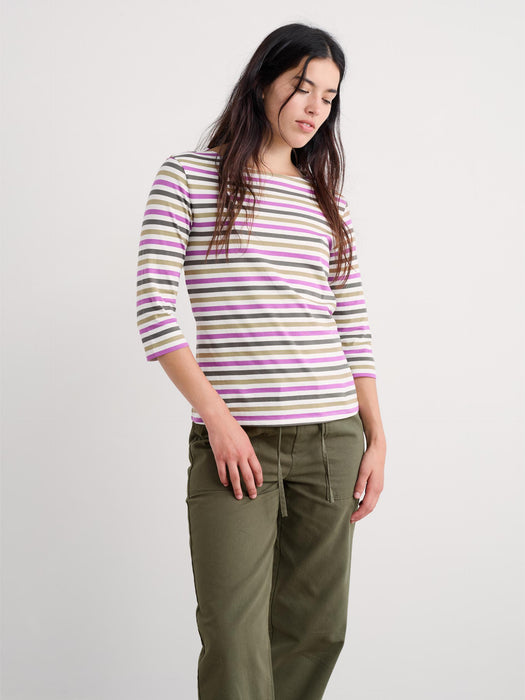 Seasalt Women's Sailor Top In Tri Mini Cornish Fennel