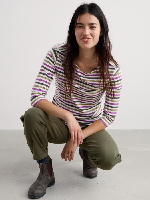 Seasalt Women's Sailor Top In Tri Mini Cornish Fennel