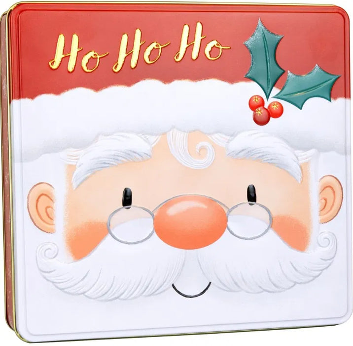 Santa Hohoho Square Tin Filled with Belgian Chocolate Biscuits