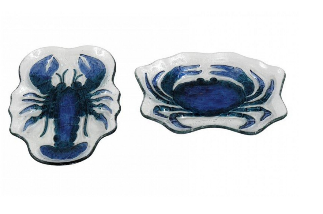 Sifcon Seashore Crab/ Lobster Glass Plate