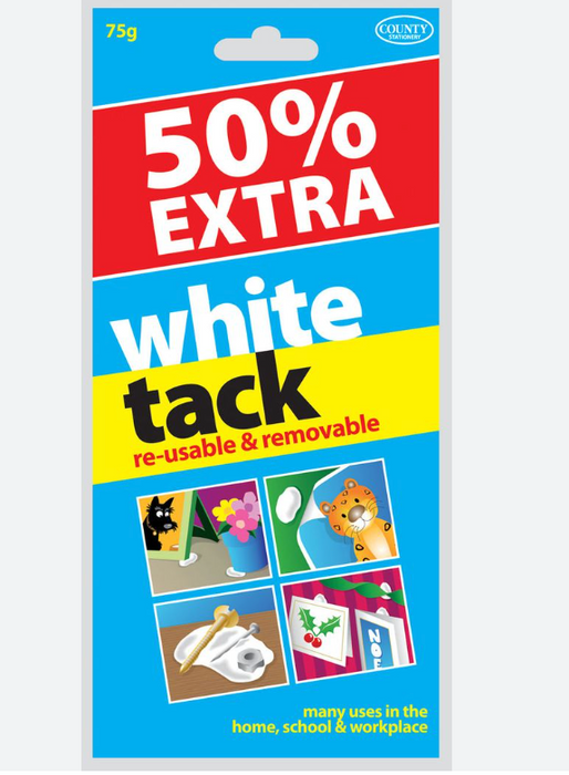 County 50% Extra 75g White Tack