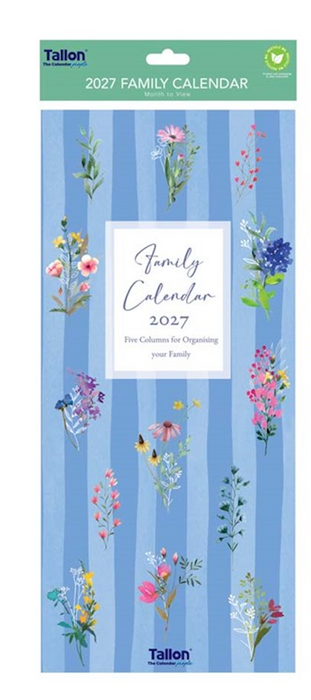 Tallon 2027 Slim Calendar Family Home/Botanical