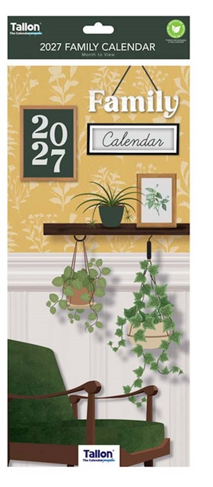 Tallon 2027 Slim Calendar Family Home/Botanical