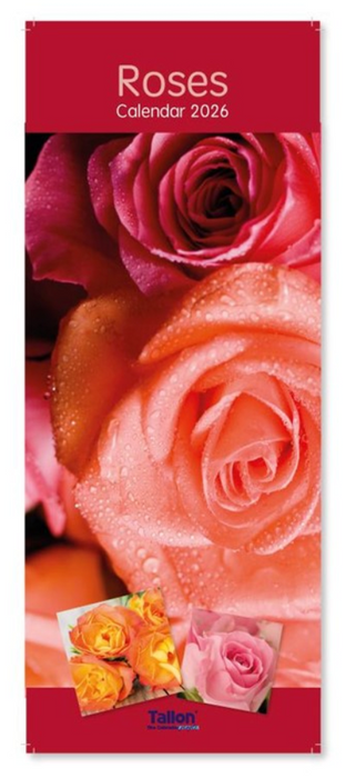 Tallon 2026 Calendar Super Slim Flowers & Roses
