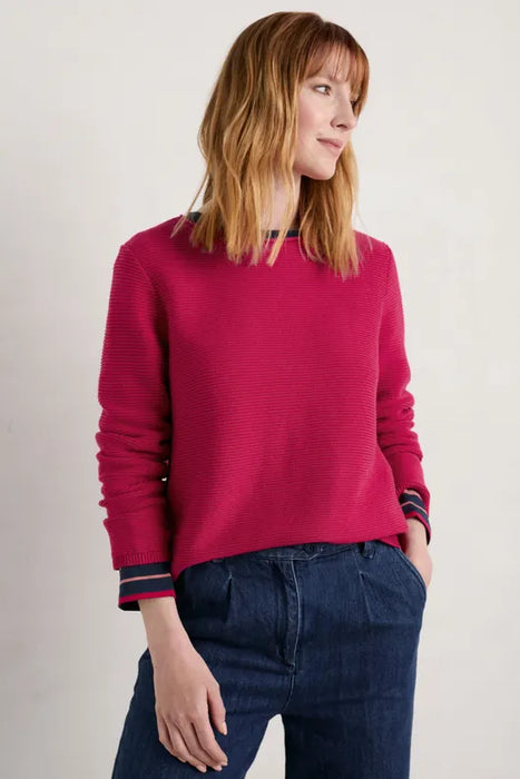 Seasalt Makers Cotton Jumper - Wild Berry