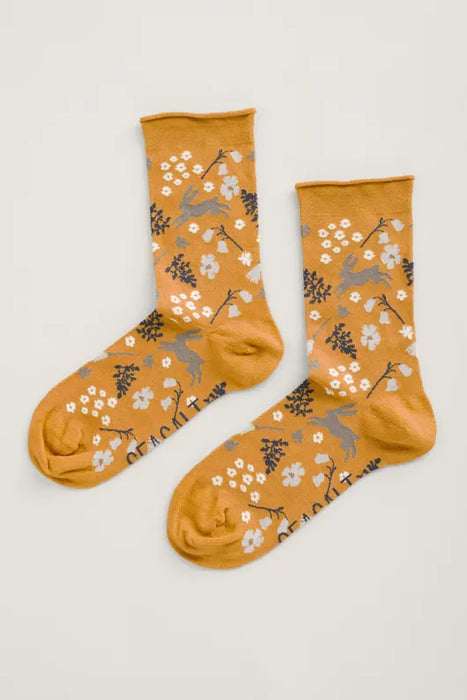 Seasalt Women's Arty Organic Cotton Socks - Valley Sandstone
