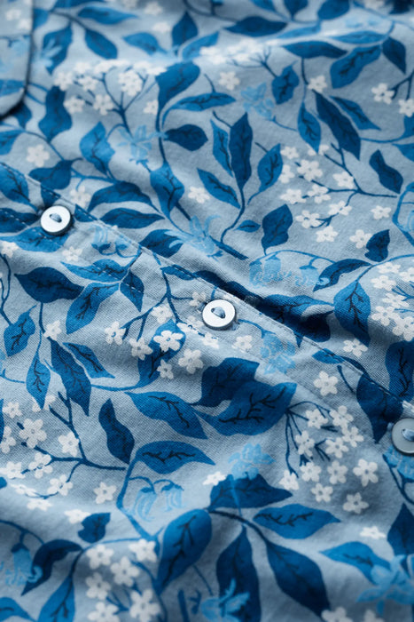 Seasalt Women's Embrace 3/4 Sleeve Jersey Shirt - Flower Meadow Blue Fog